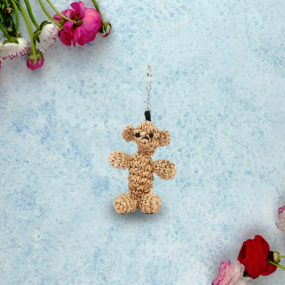 Durable Naturally Woven Stylish Banana Fiber Keychain Set For Everyday Use