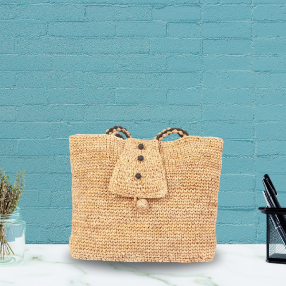 Banana Fiber Long Handle Purse For Everyday Travel