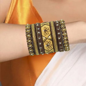 Custom Handmade Thread Bangles | Thread Bangles Adorned With Kundan Embellishments