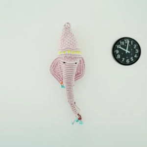 Handwoven Light Pink Ganesh Wall Hanging
