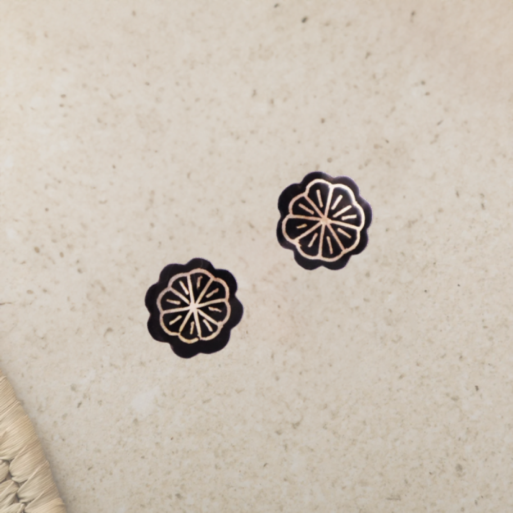 Classic Bidri Crafted Studs 1