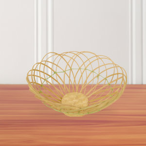 Handcrafted Bamboo Round Fruit Bowl